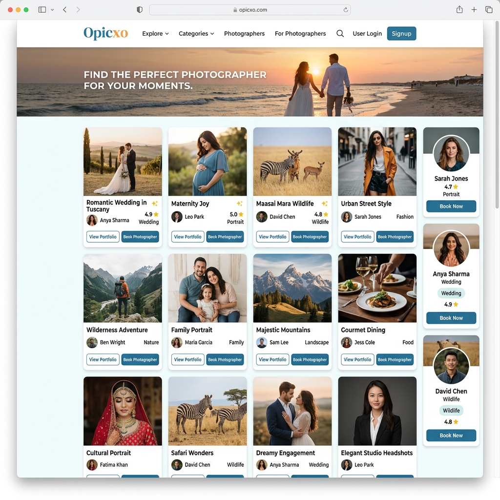 Opicxo Photographer Marketplace